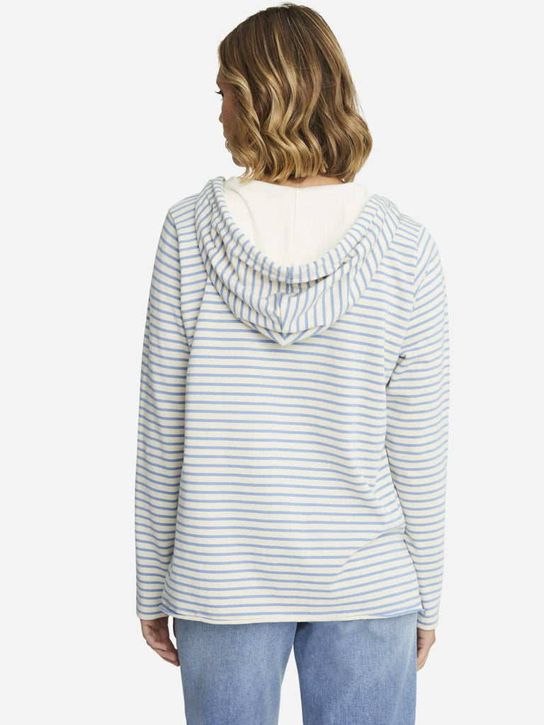 Smith & Soul Long-Sleeved Striped Hoodie Blue
