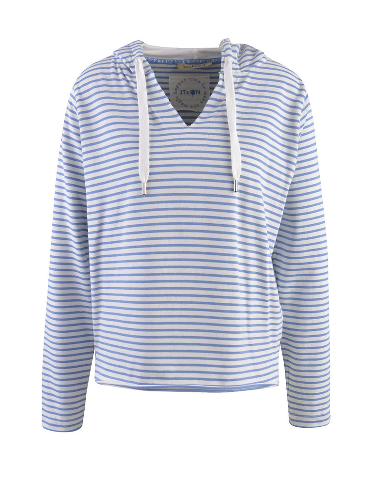Smith & Soul Long-Sleeved Striped Hoodie Blue