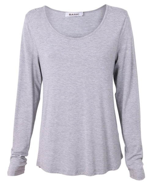 Eb & Ive Basic Long Sleeve T-shirt Marle
