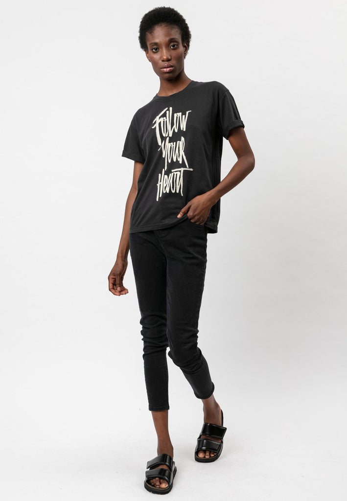 Religion Follow Your Heart Tee Washed Black
