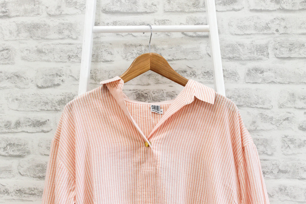 Saint Tropez shirt 3/4 sleeves with stripes, Pink