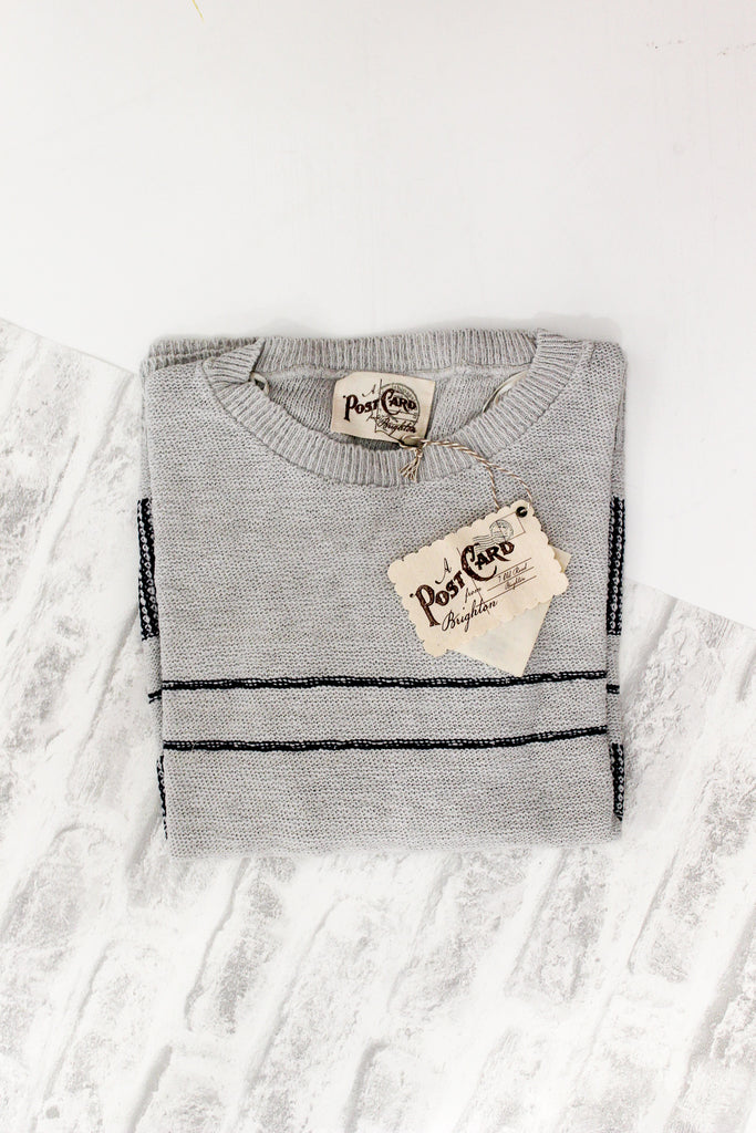 A Postcard From Brighton Lottie Knitted Jumper Pale Grey