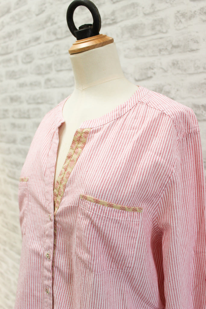 PLUS FINE Girona Long Sleeved Shirt Salmon Pink