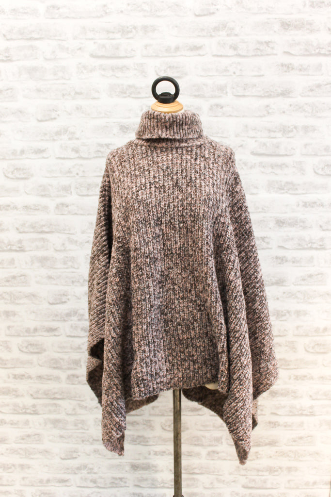A Postcard From Brighton Blanky Throw Over knitted Poncho, Blush