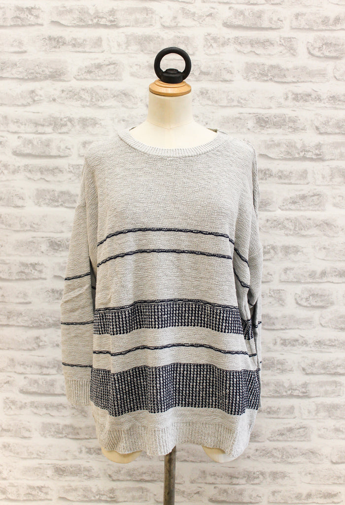 A Postcard From Brighton Lottie Knitted Jumper Pale Grey