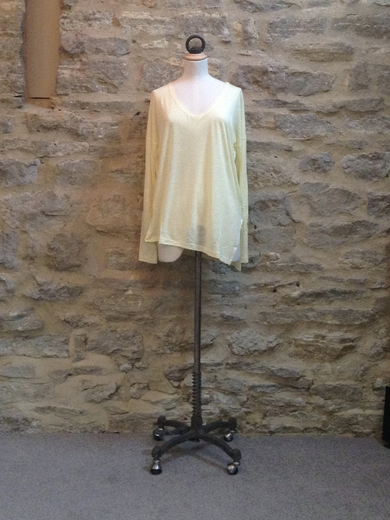 Twisted Muse Heroni v-neck Long Sleeved Top Spring Yellow