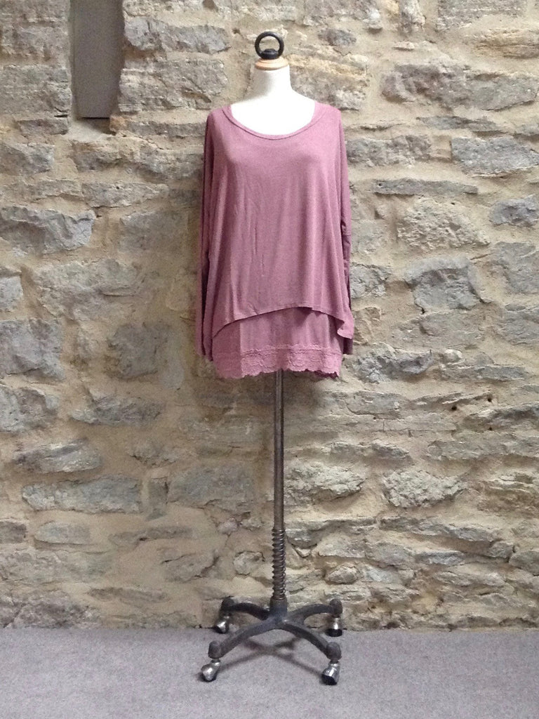 A Postcard From Brighton Karma Loose Top Pale Grey