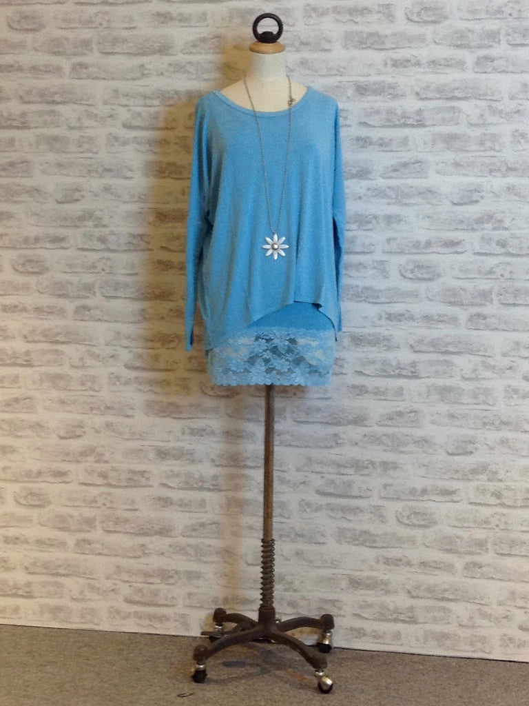 A Postcard From Brighton Karma Loose Top Pale Grey