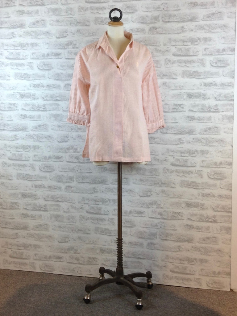 Saint Tropez shirt 3/4 sleeves with stripes, Pink