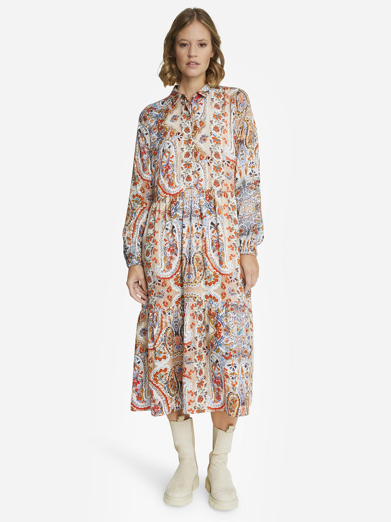 Smith & Soul Long-Sleeved Collar Volant Dress
