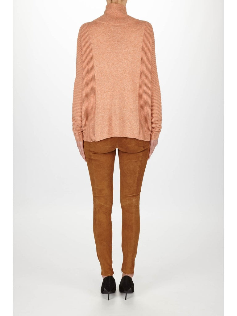 JUST FEMALE Carla Roll Neck Jumper Toasted Nut