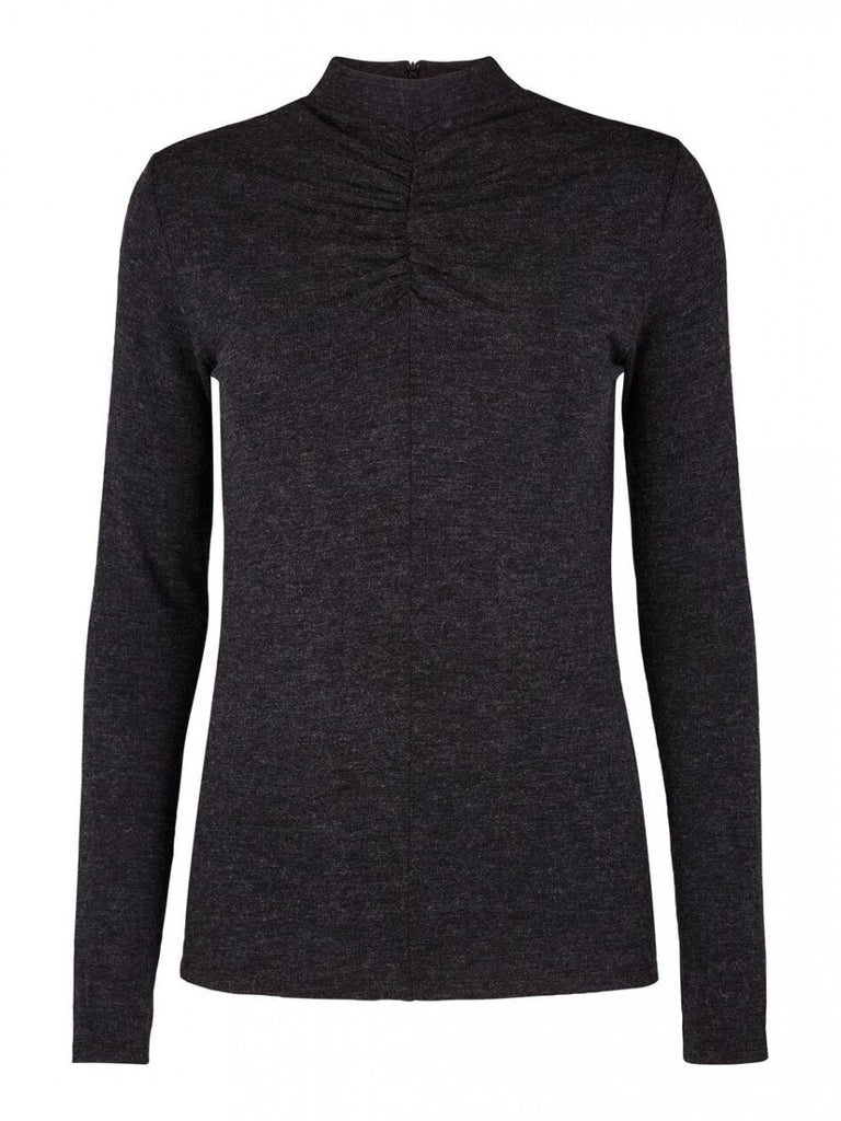 JUST FEMALE Article Long Sleeve Top Anthracite Grey