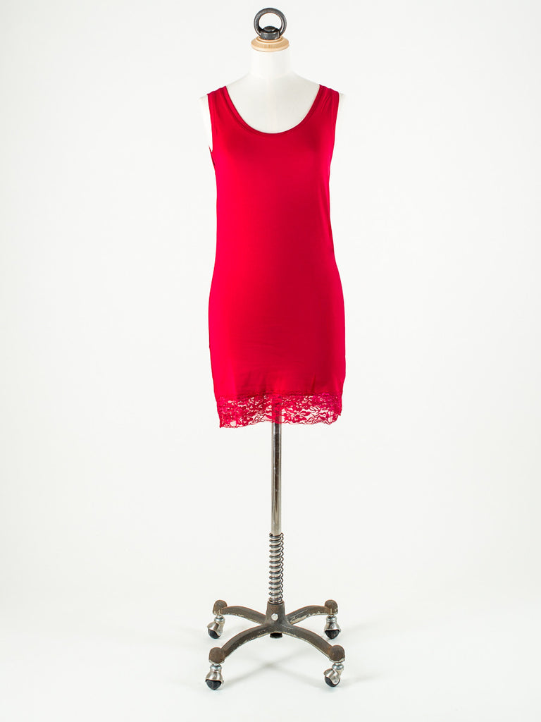 b.young Long Strap Vest with Lace Trim