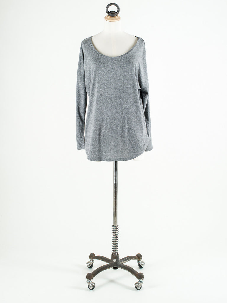 Saint Tropez Loose Fit T-Shirt with Long Sleeves Grey